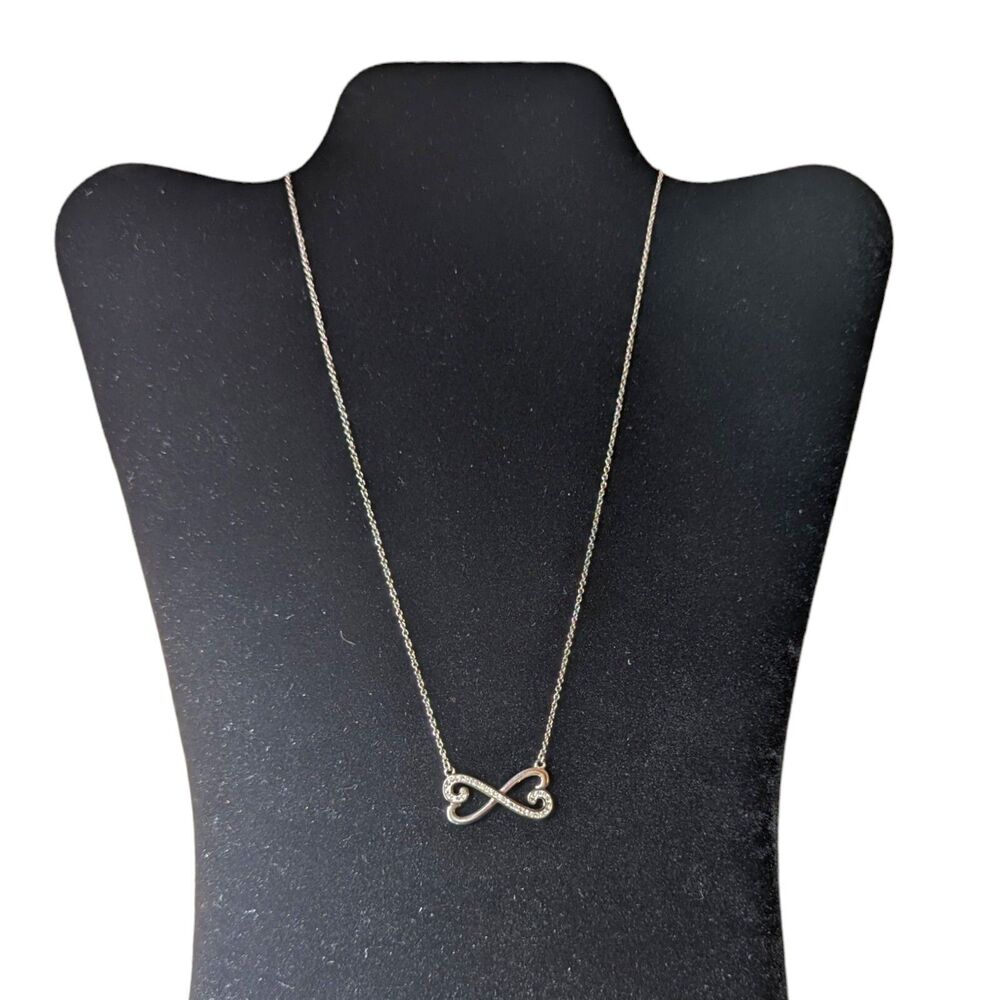Infinity Heart  Necklace 18-22 Inches JCM HMK Lic Stainless Steel CZ
